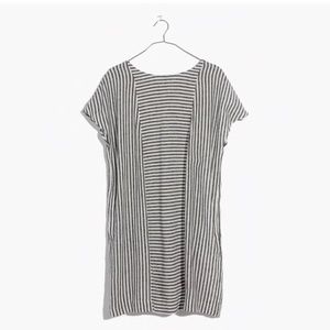 Madewell stripe-play button-back tee dress